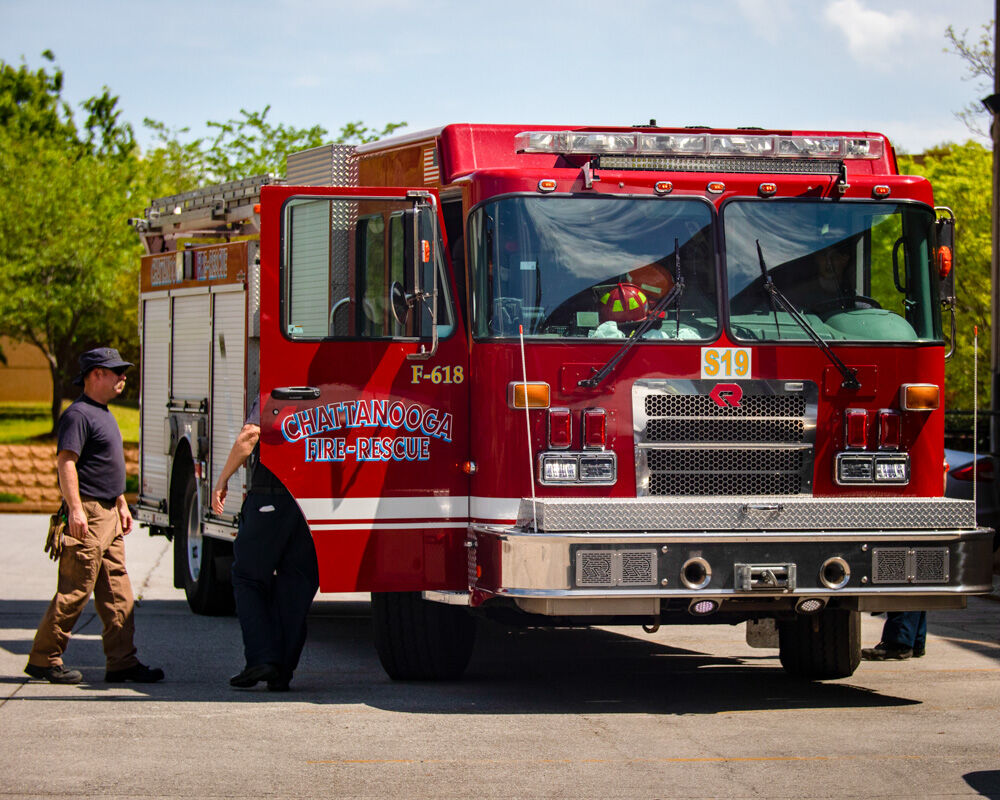 Chattanooga FireFighters Train on UTC Campus
